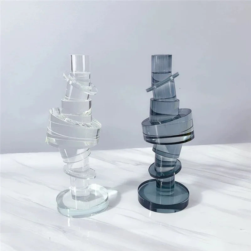 Geometric Crystal Sculpture Ornament by Afralia™ - Transparent Home Decor Figurines