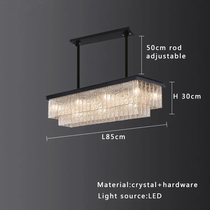 Afralia™ Elegant Crystal Glass Chandelier for Luxury Home Decor