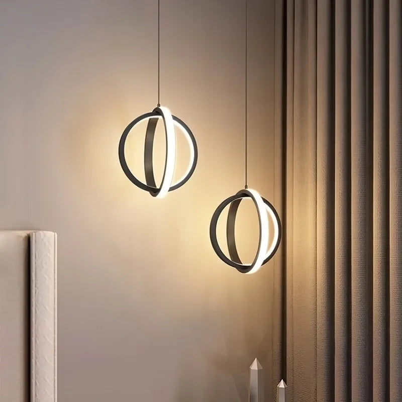 Afralia™ Nordic LED Bedroom Pendant Light Chandelier for Modern Living Room and Bar Counter