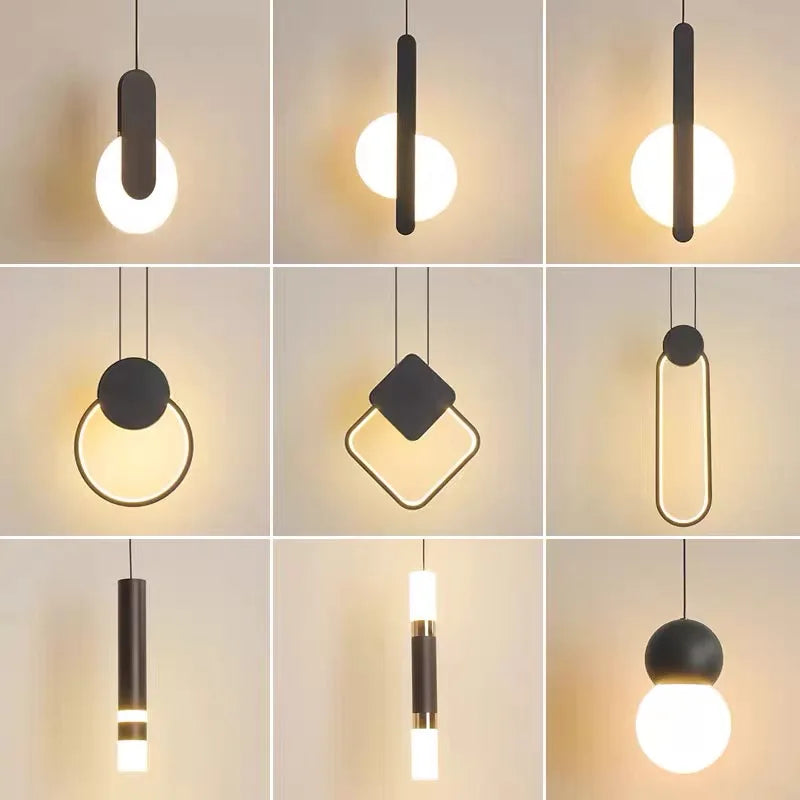 Afralia™ Modern LED Pendant Lights for Living Room Bedroom Bar Decor Lighting