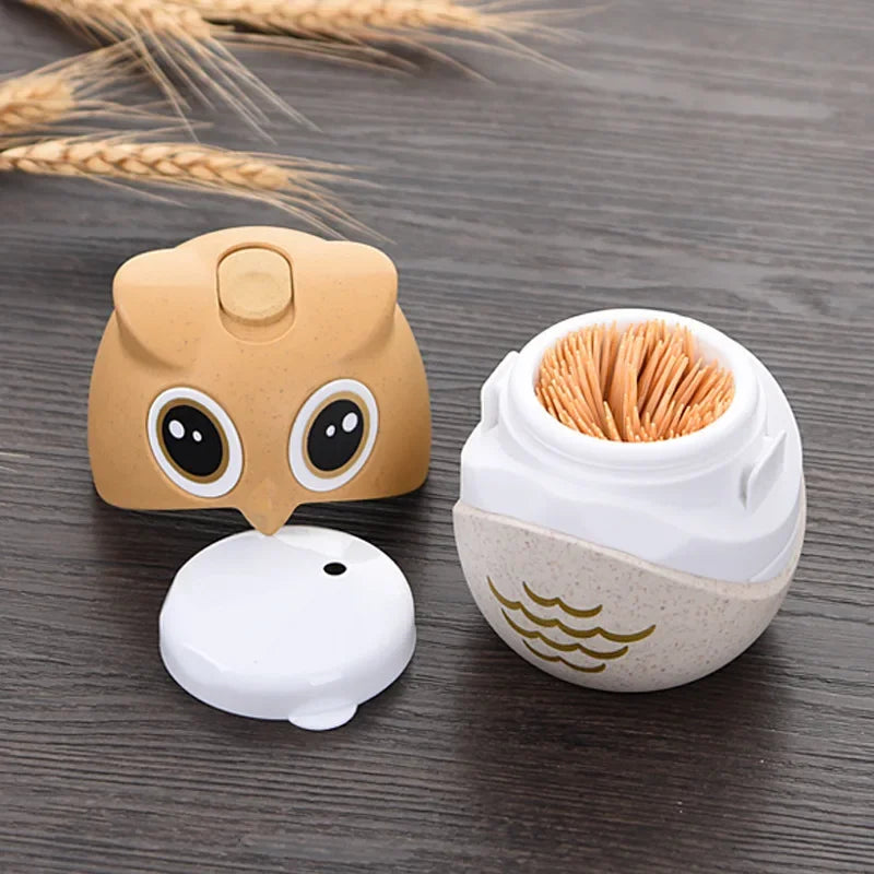 Afralia™ Owl Toothpick Holder Container: Eco-Friendly Table Decor & Storage.