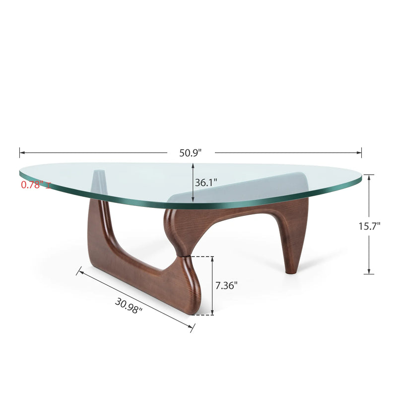 Afralia™ Modern Irregular Glass Coffee Table - Elegant Addition to Your Living Room
