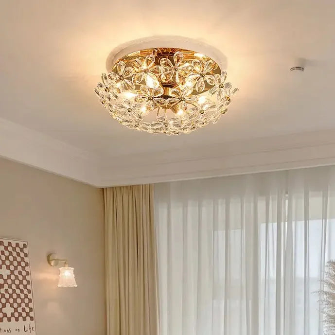 Afralia™ Luxury Flower Chandeliers: French Retro Crystal Lighting for Living Room & Bedroom