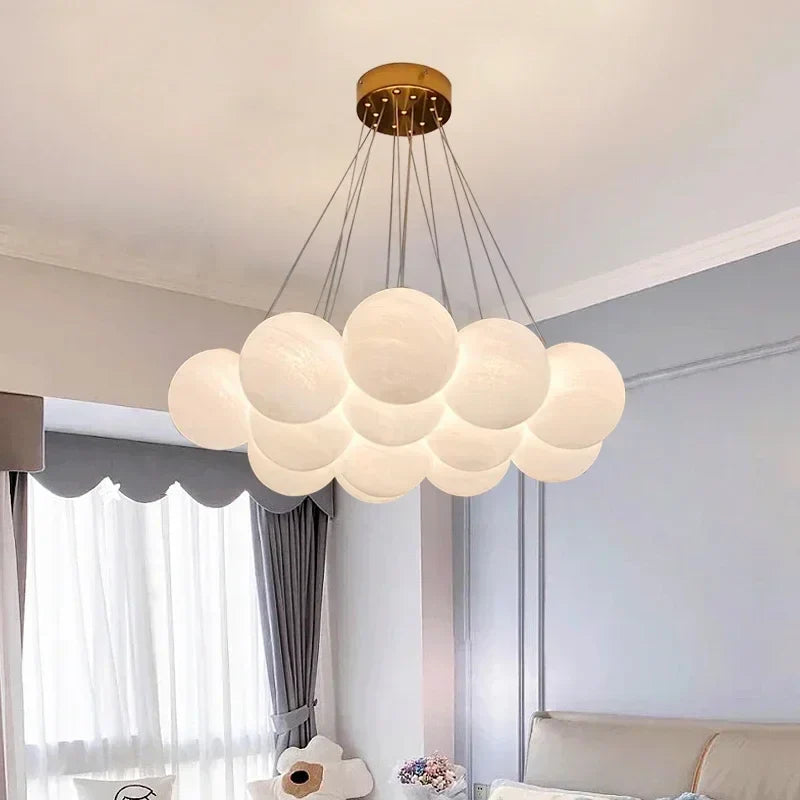 Afralia™ Glass Ball Ceiling Hanging Lamps - French Magic Bean Pendant Lights for Home Decor