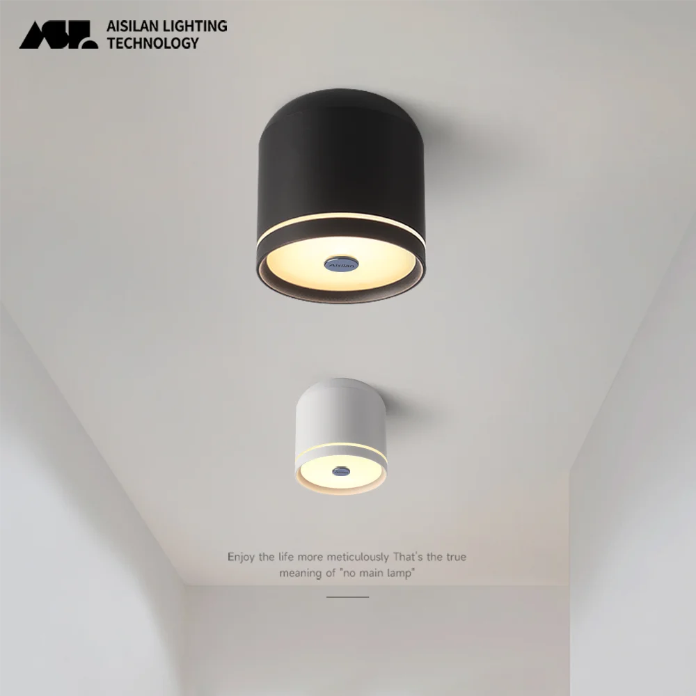 Afralia™ Matte Aluminum LED Downlight 7W 4000K Ceiling Light for Living Room