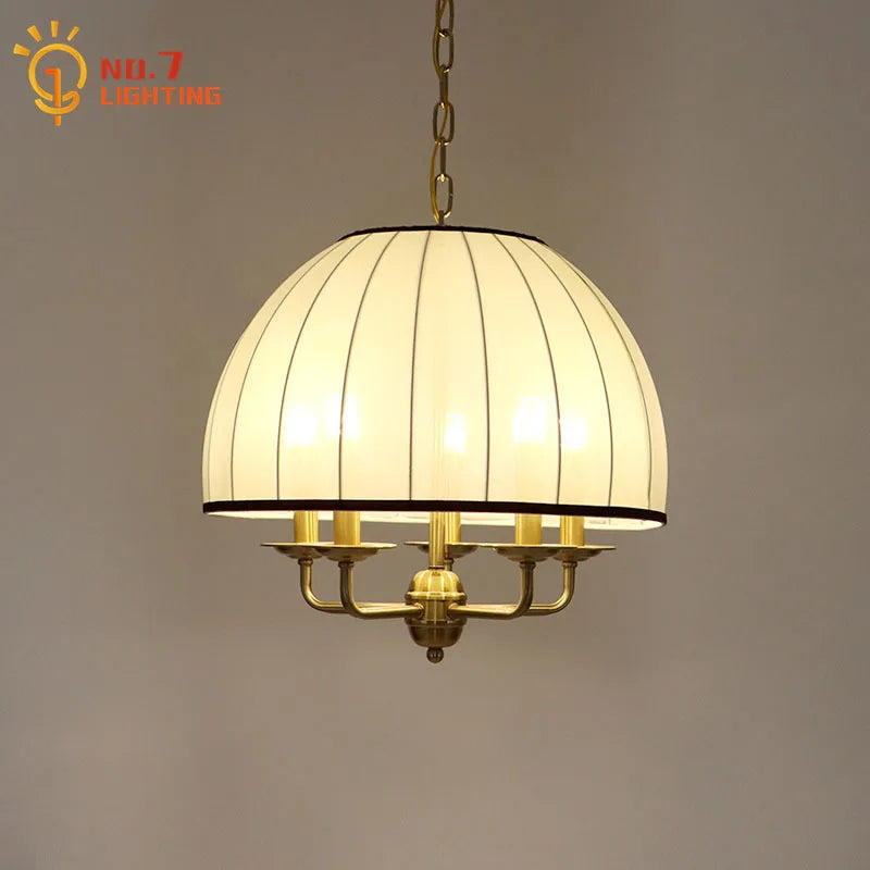 Afralia™ Cream Neoclassical Pendant Light LED E27 Vintage Nordic Hanging Lamp