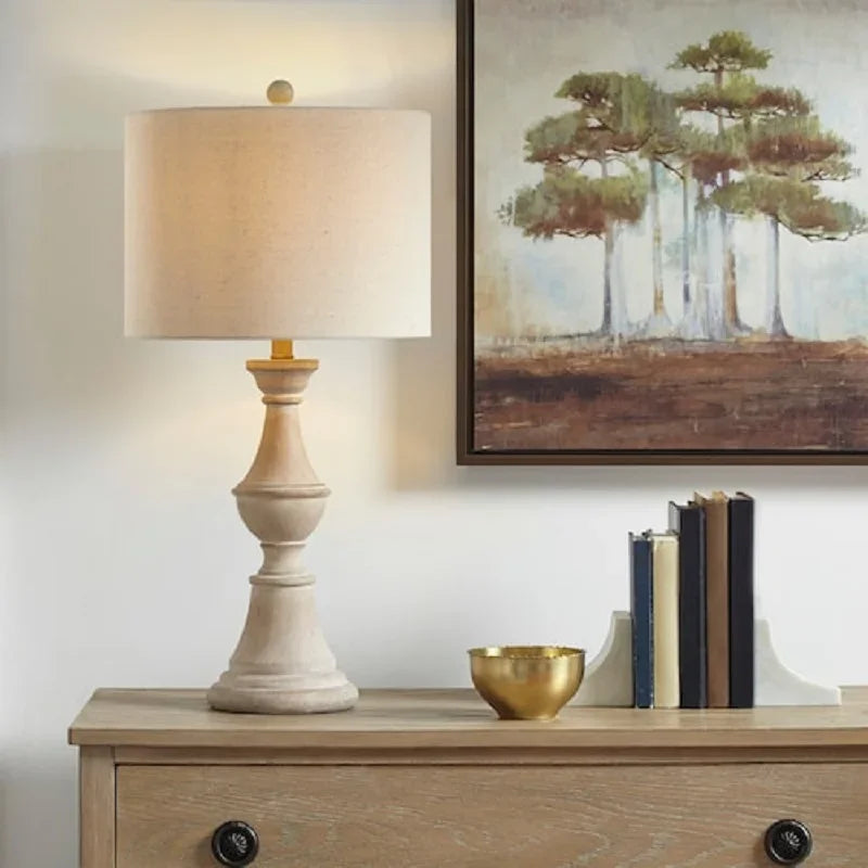 Afralia™ Wood Art Fabric Retro Country Style Table Lamp living Udy Personality Floor Lamps