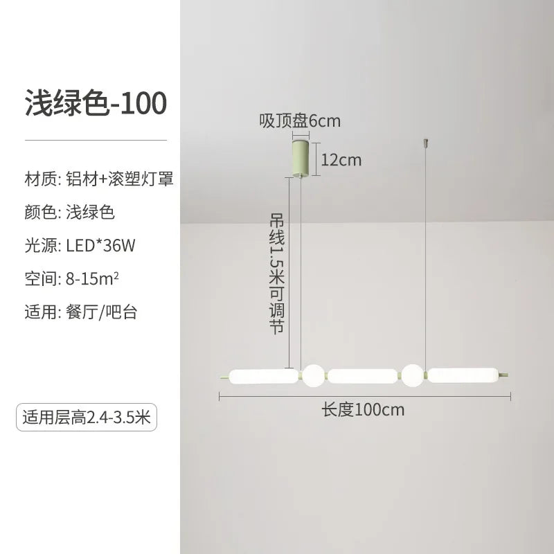 Afralia™ Minimalist Long String Pendant Chandelier