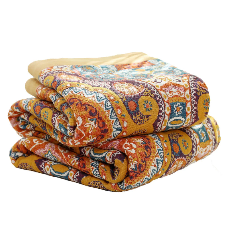 Afralia™ 100% Cotton Nordic Throw Blanket - Soft Gauze Bedspread for Bedroom & Sofa
