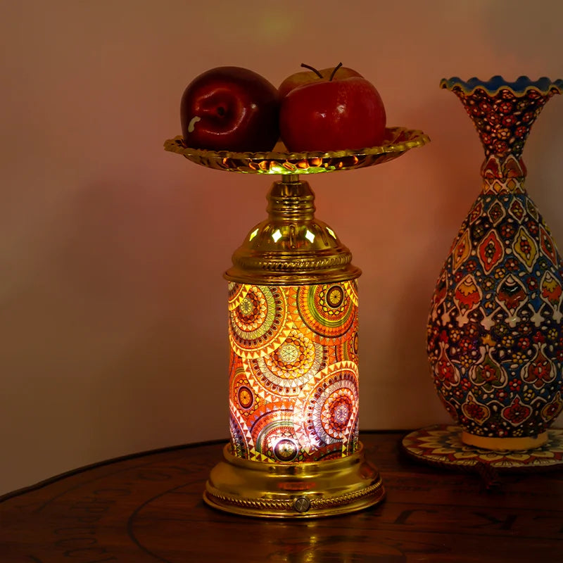 Afralia™ Fruit Platter Desk Lamp: Rechargeable, Romantic Night Light for Living Room, Bedroom