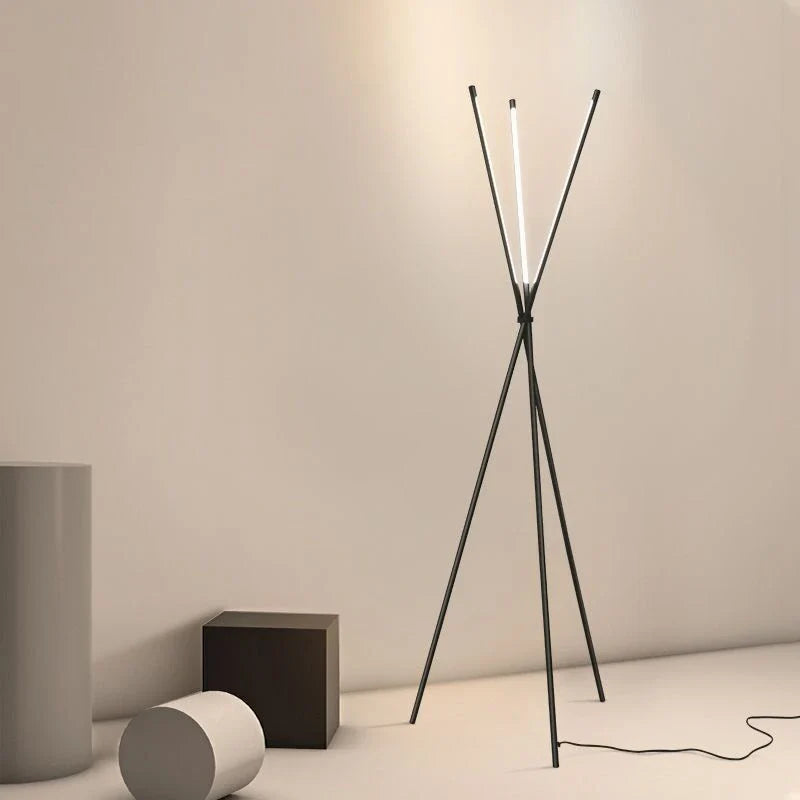 Afralia™ Triangle LED Floor Lamp 24W for Living Room Bedroom Reading Stylish Indoor Lighting