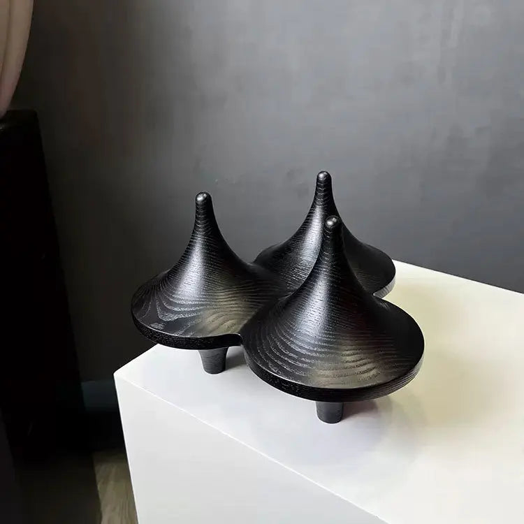 Afralia™ Geometric Gyroscope Triangle Cone Resin Decorative Figurines Ornament