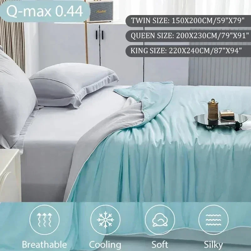 Afralia™ Silky Air Condition Comforter Lightweight Cooling Blanket - Double Side Cold Fabric