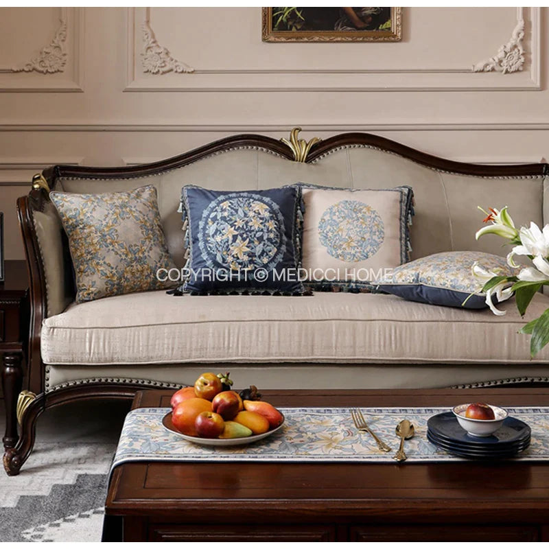 Afralia™ Camellia Floral Velvet Cushion Cover for Sofa Couch Bed - Luxe European Style