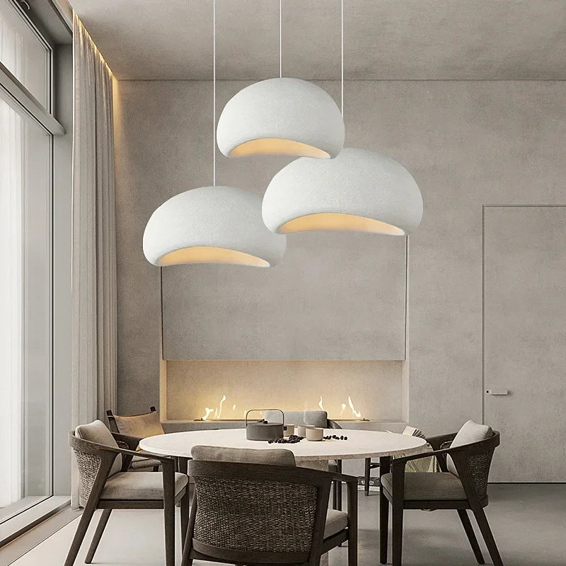 Afralia™ LED Wabi Sabi Chandelier: Modern Minimalist Pendant Light for Home, Dining, Living Room