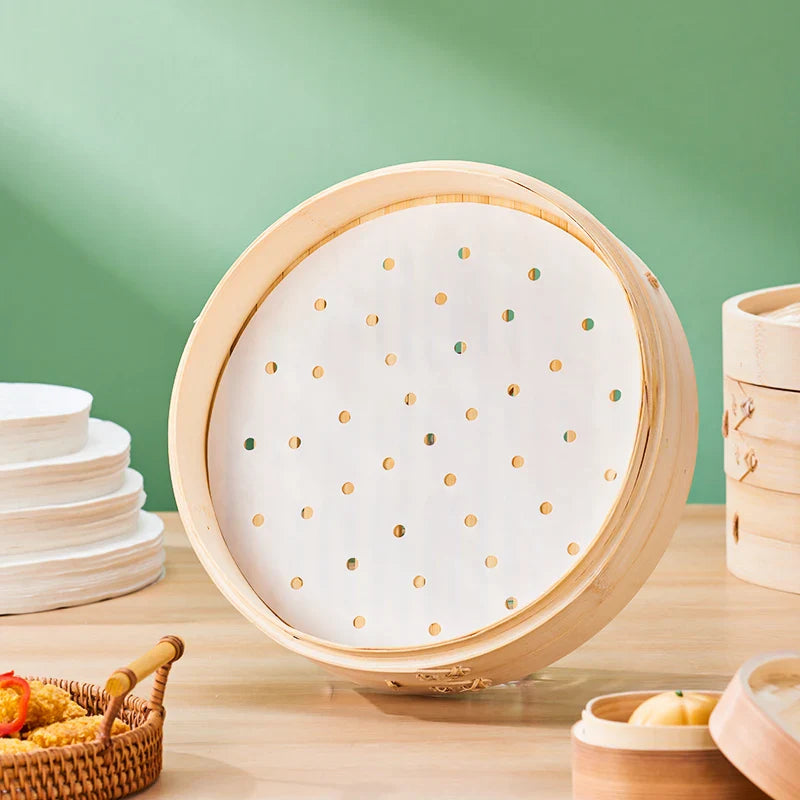 Afralia™ Air Fryer Steamer Papers - 100PCS Non-Stick Oil-Absorbing Baking Utensils