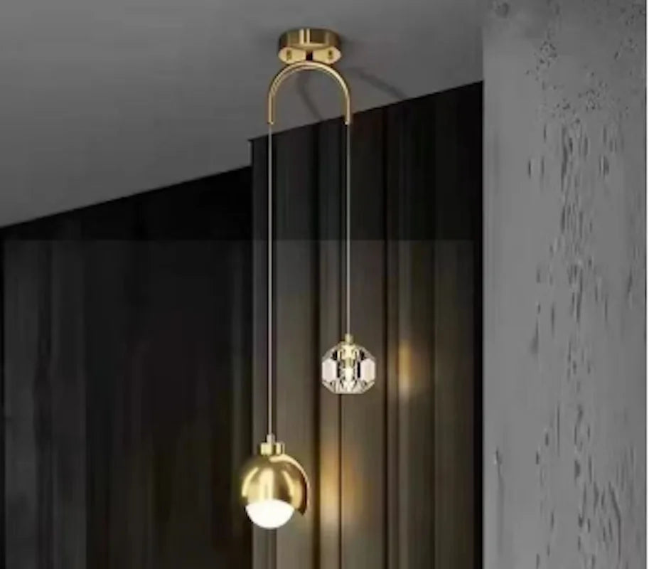 Afralia™ Glass Ball Pendant Chandelier for Luxury Living Room, Bedroom, Hotel Villa
