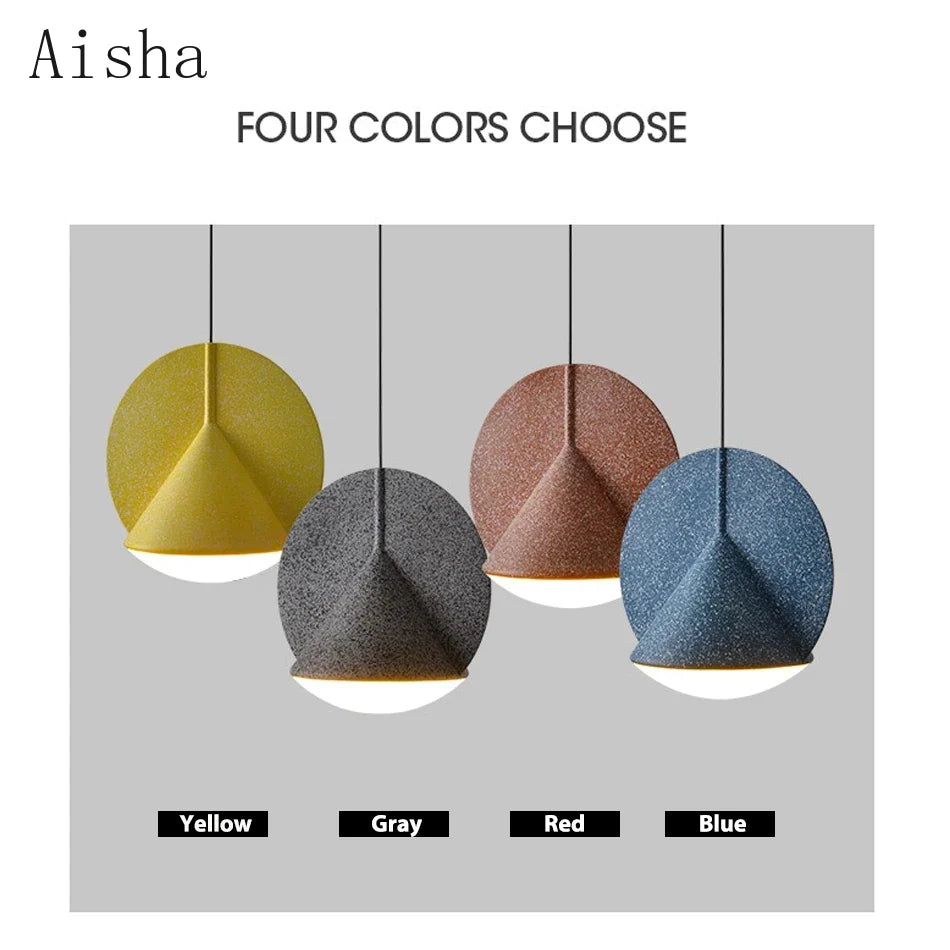 Afralia™ Resin Hanging Chandelier 12W LED Pendant Light for Living Room Kitchen Bedroom