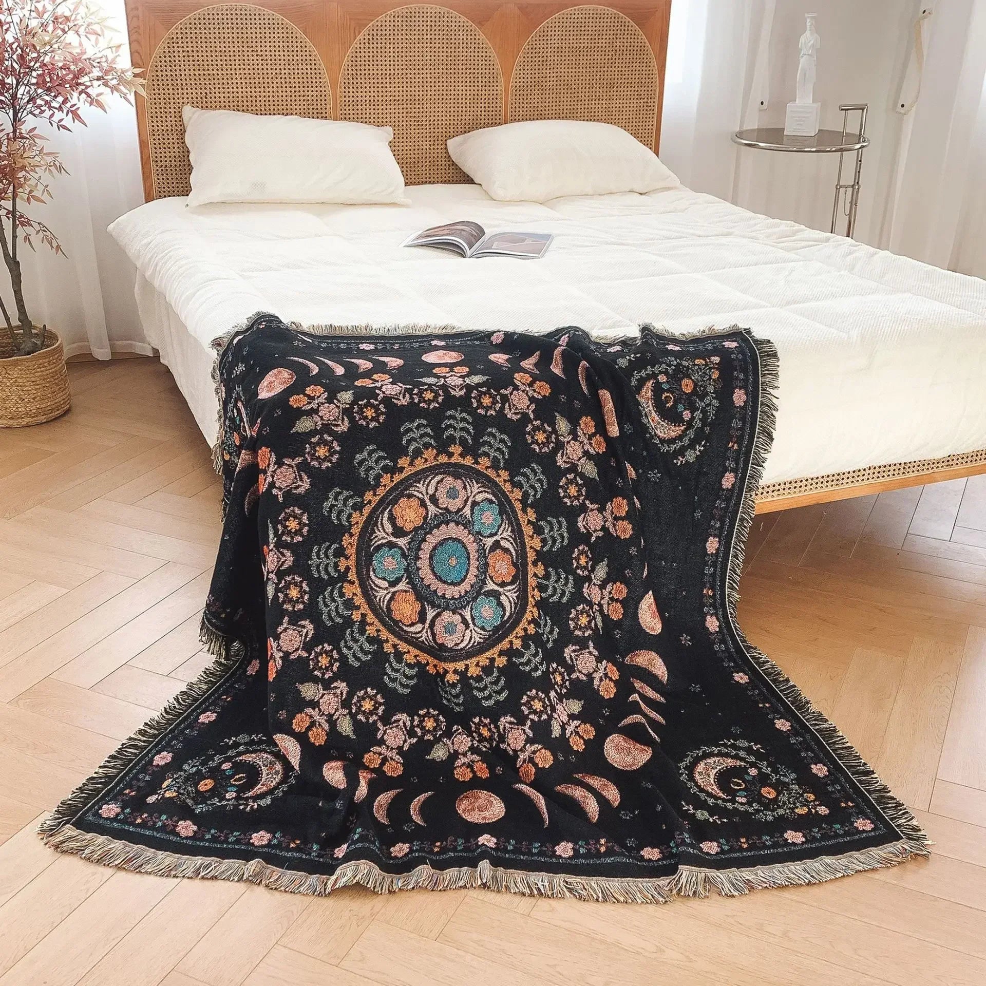 Afralia™ Geo Tassel Picnic Mat & Sofa Cover