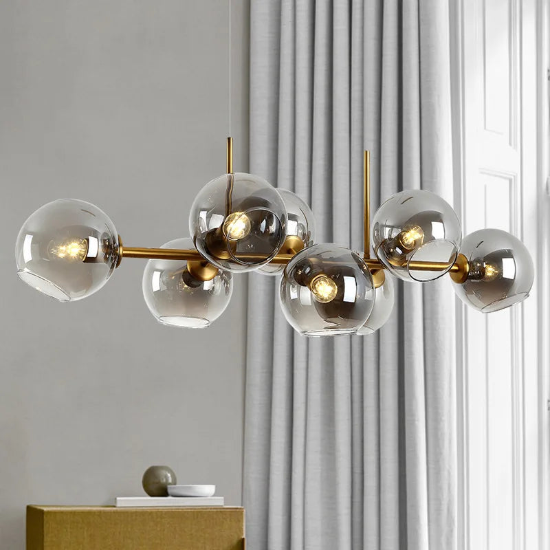 Afralia™ Glass Ball Pendant Lights for Dining Living Room Kitchen