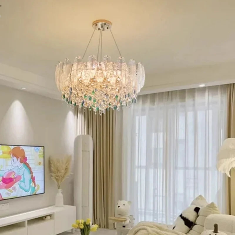 Afralia™ Crystal LED Chandelier - Italian Modern Design for Bedroom, Living & Dining Room