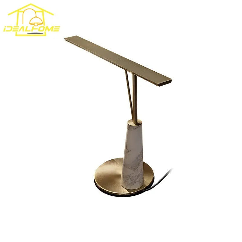 Afralia™ Marble Table Lamp LED Desk Light for Bedroom Living Room Study Space