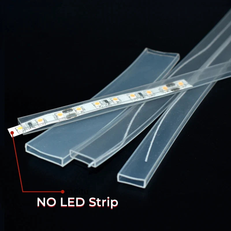 Afralia™ 12mm LED Silicone Tube Waterproof Strip Light Channel Diffuser for Flexible Lighting