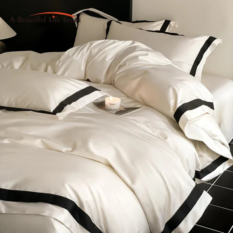 Afralia™ Luxury Long Staple Cotton Hotel Bedding Set - Queen/King Size