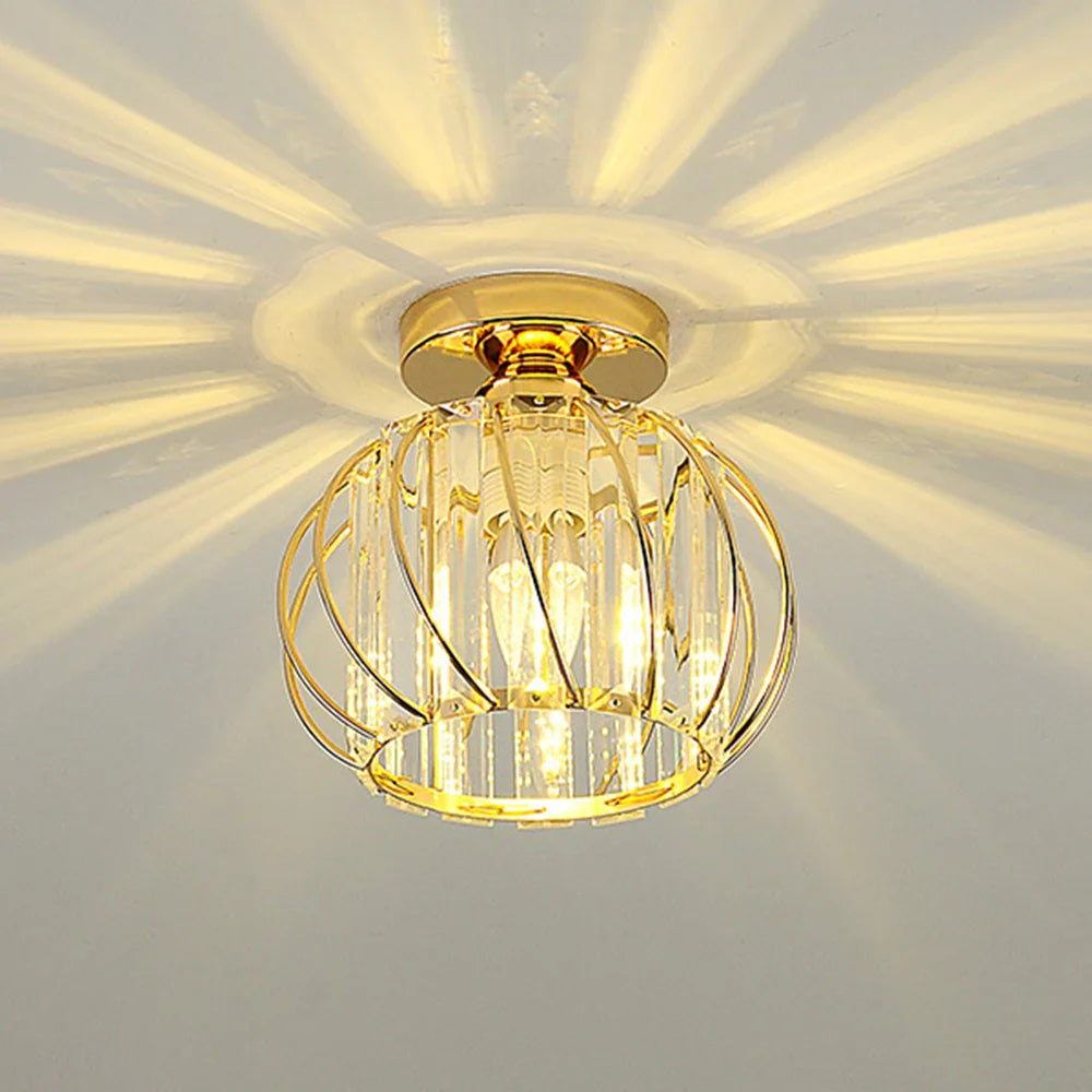 Afralia™ Crystal Ceiling Lamp: Modern Nordic Aisle Corridor Light for Elegant Home Decor