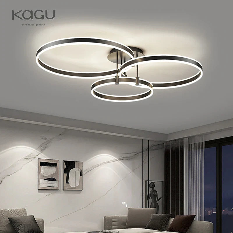 Afralia™ Modern LED Chandelier for Living Room Bedroom Ceiling Lighting