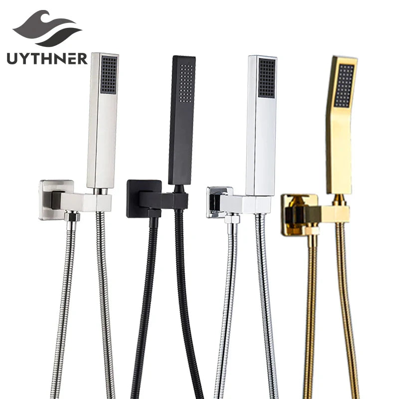 Afralia™ Handshower Head with Stainless Steel Hose - Wall Mounted Faucet Set