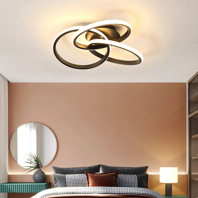 Afralia™ Modern Luxury LED Gold Ceiling Light