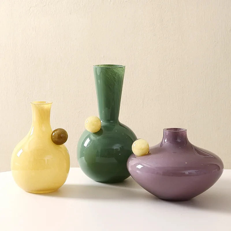 Afralia™ Geometric Glass Sphere Vase for Home Decor and Flower Arrangements