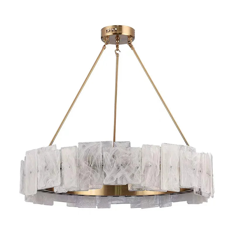 Afralia™ Cloud Glass Chandelier LED Pendant Light for Parlor Bedroom Dining Room.