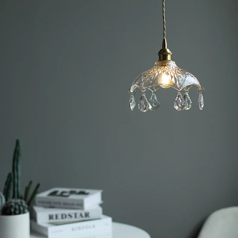 Afralia™ Modern Luxury LED Glass Pendant Lights Adjustable Indoor Home Decor Hang Lamp