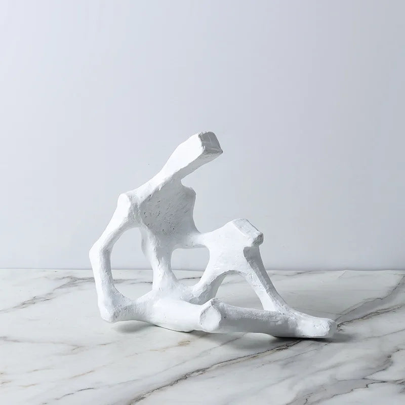 Afralia™ Abstract Skeleton Decor Figure Sculpture | Home Decoration Figurine