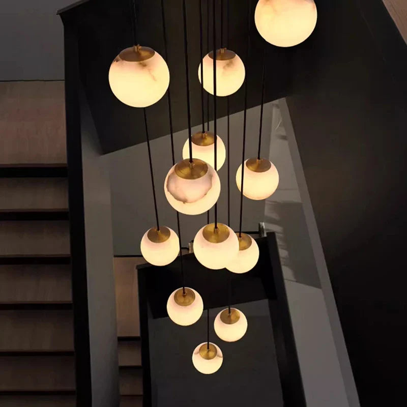 Afralia™ LED Pendant Light Chandeliers for Living Room Staircase Indoor Lighting