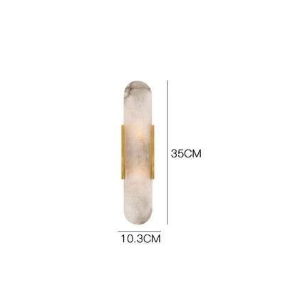 Afralia™ Marble Wall Sconce Light with G4 Bulb for Bedroom and Living Room