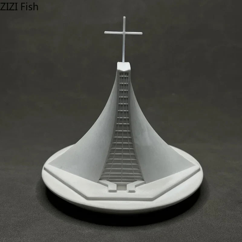 Afralia™ Christian Church Gypsum Ornaments Luce Chapel Architecture Decoration Home Decor