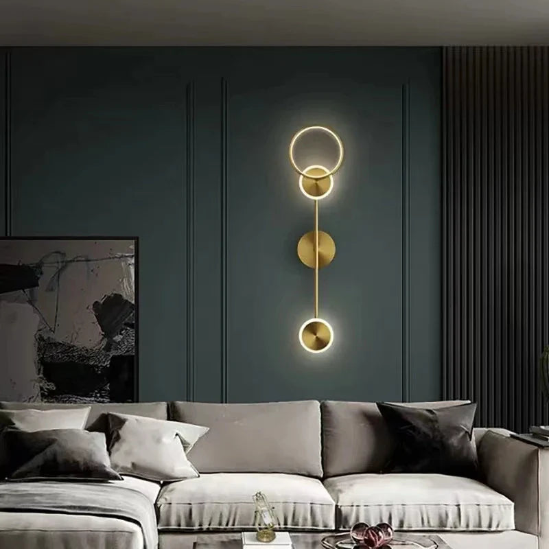 Afralia™ Gold Plated Luxury LED Wall Lamp for Bedroom & Living Room