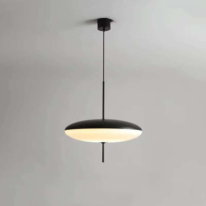 Afralia™ Modern UFO Pendant Lights LED Black White Hanging Lamps for Home and Bar