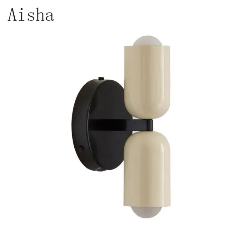 Afralia™ Nordic Double Head Macaron Wall Lamp for Home Decoration