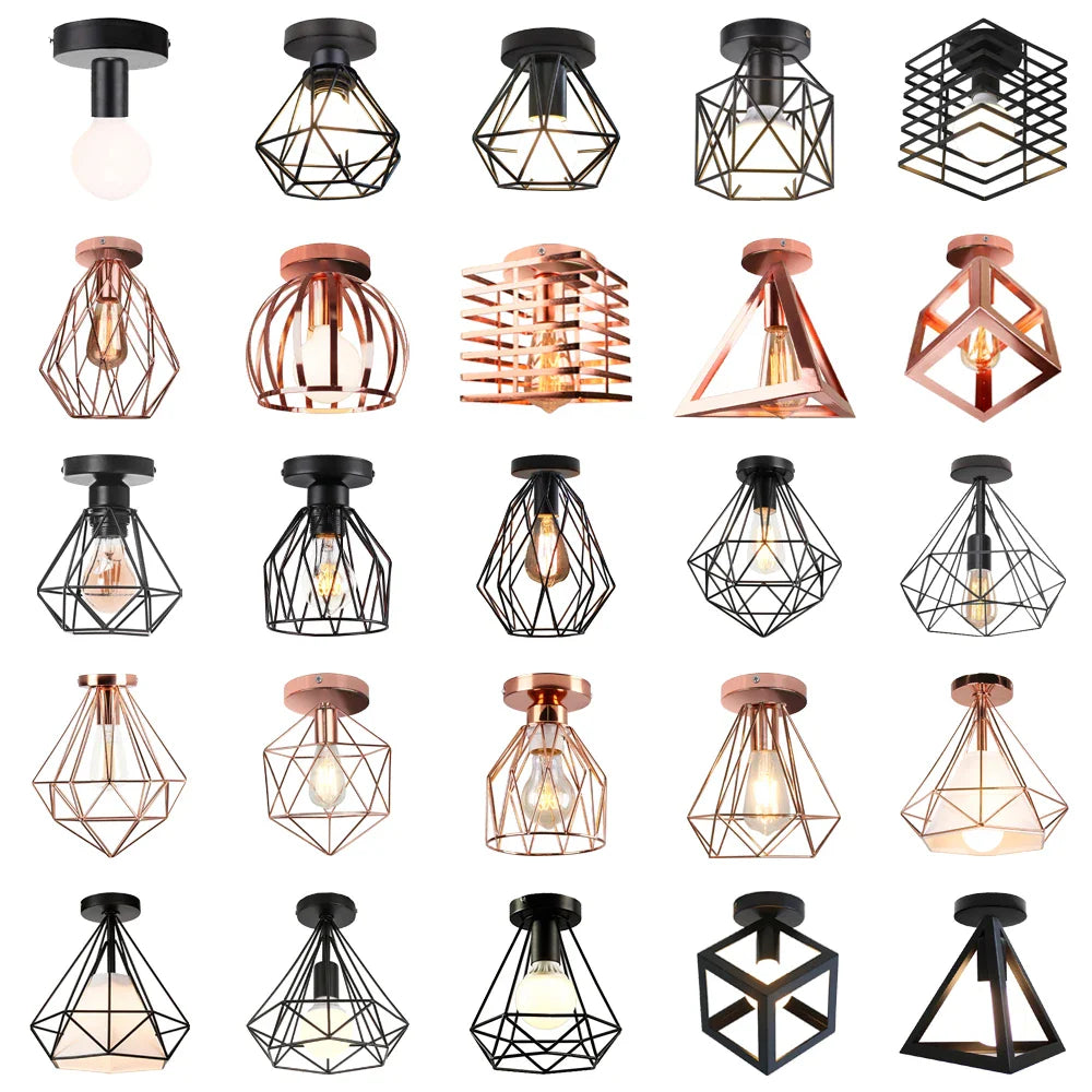 Afralia™ Vintage Industrial Ceiling Light Shade for Modern Kitchen Living Room Decor