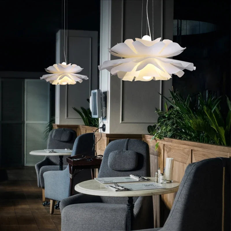 Afralia™ Acrylic Flower Pendant Chandelier: Nordic Design LED Hanging Fixture for Elegant Decor