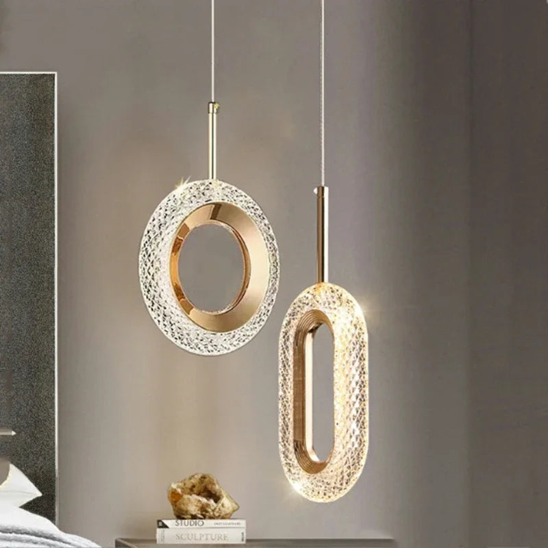 Afralia™ Modern Bedside Chandelier Wall Lamp Ceiling Light Pendant Luminaires