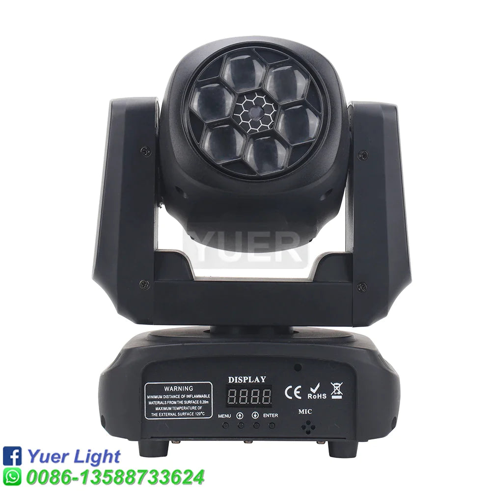 Afralia™ 6X15W RGBW Bee Eye Laser Moving Head Light DMX512 10/15CH Strobe DJ Disco Stage