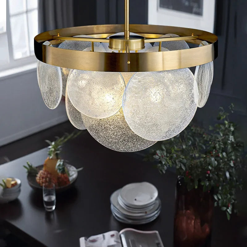 Afralia™ LED Bubble Glass Ceiling Chandelier Light Fixture for Dining Kitchen Bedroom