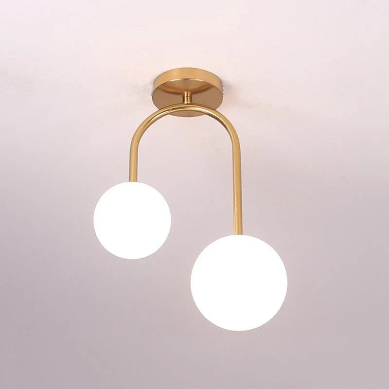 Nordic Glass Ball Ceiling Lights LED Hanging Lamp for Home Decor by Afralia™