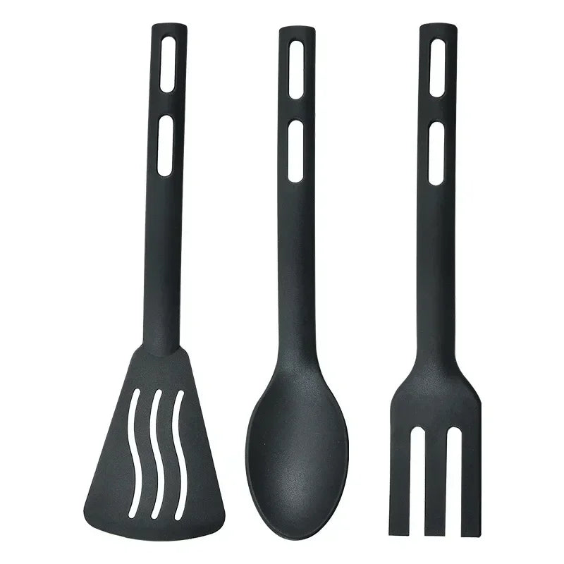 Afralia™ Kitchen Utensils Set Silicone Spatula Slotted Spoons Flatware Portable Camping