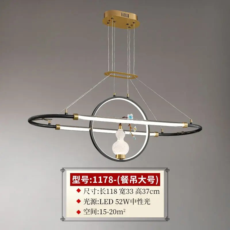 Afralia™ Modern Chinese Style Office Creative Chandelier
